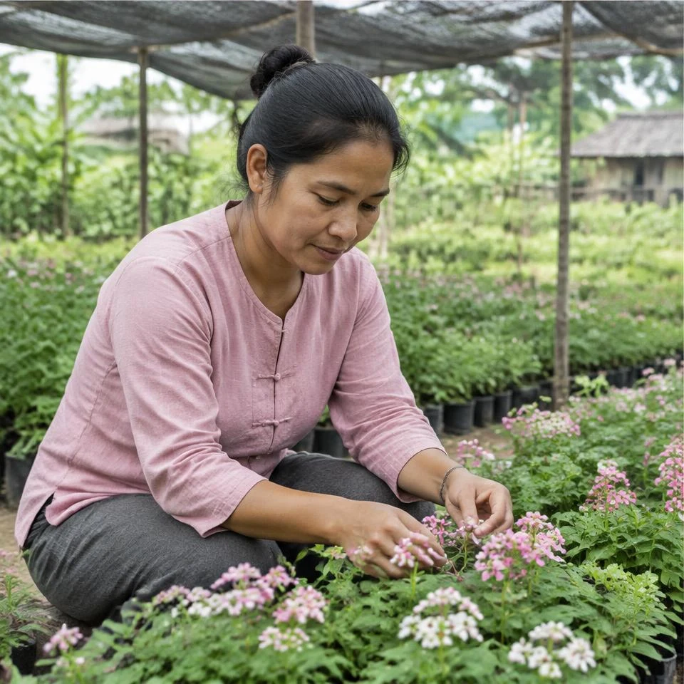 Thailand: women working — Plant Nurseries