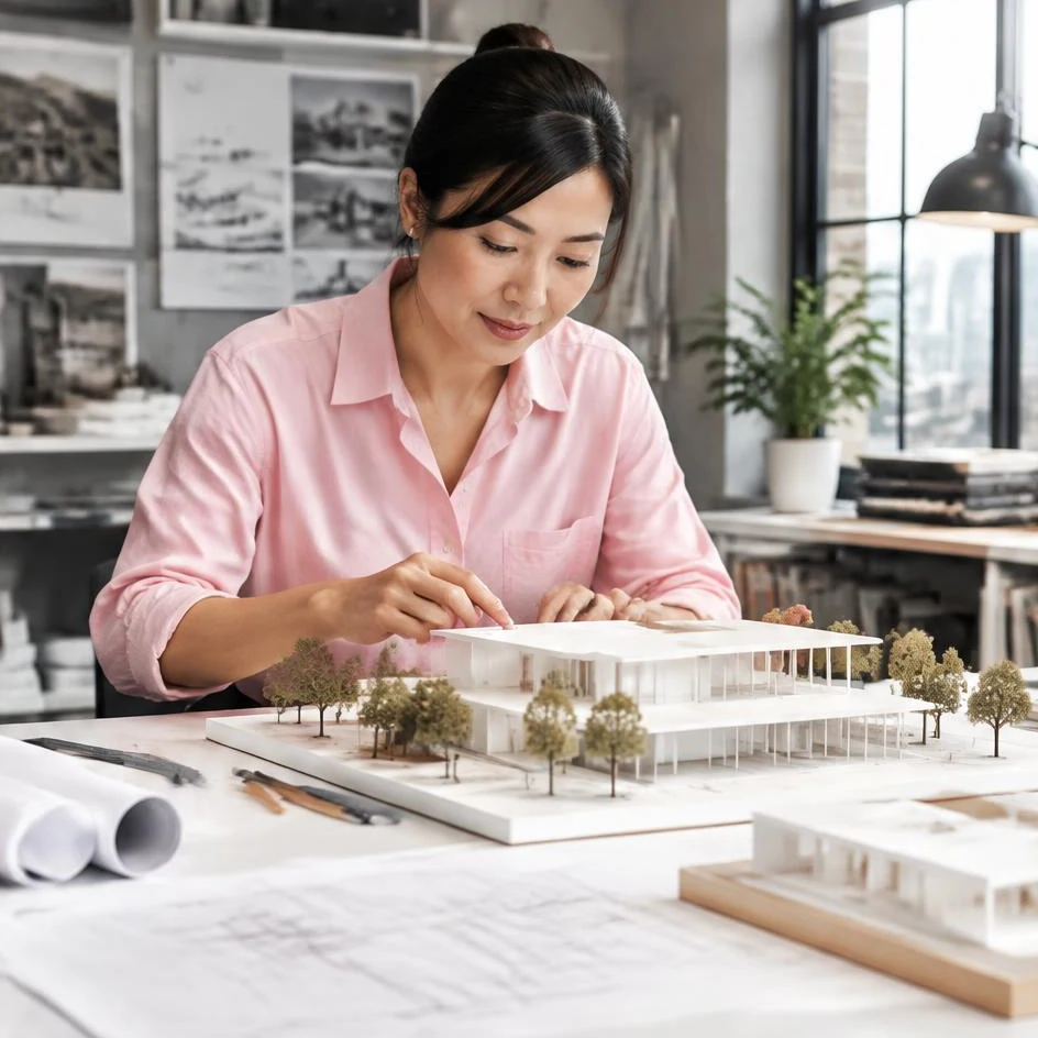Japan: women working — Architecture