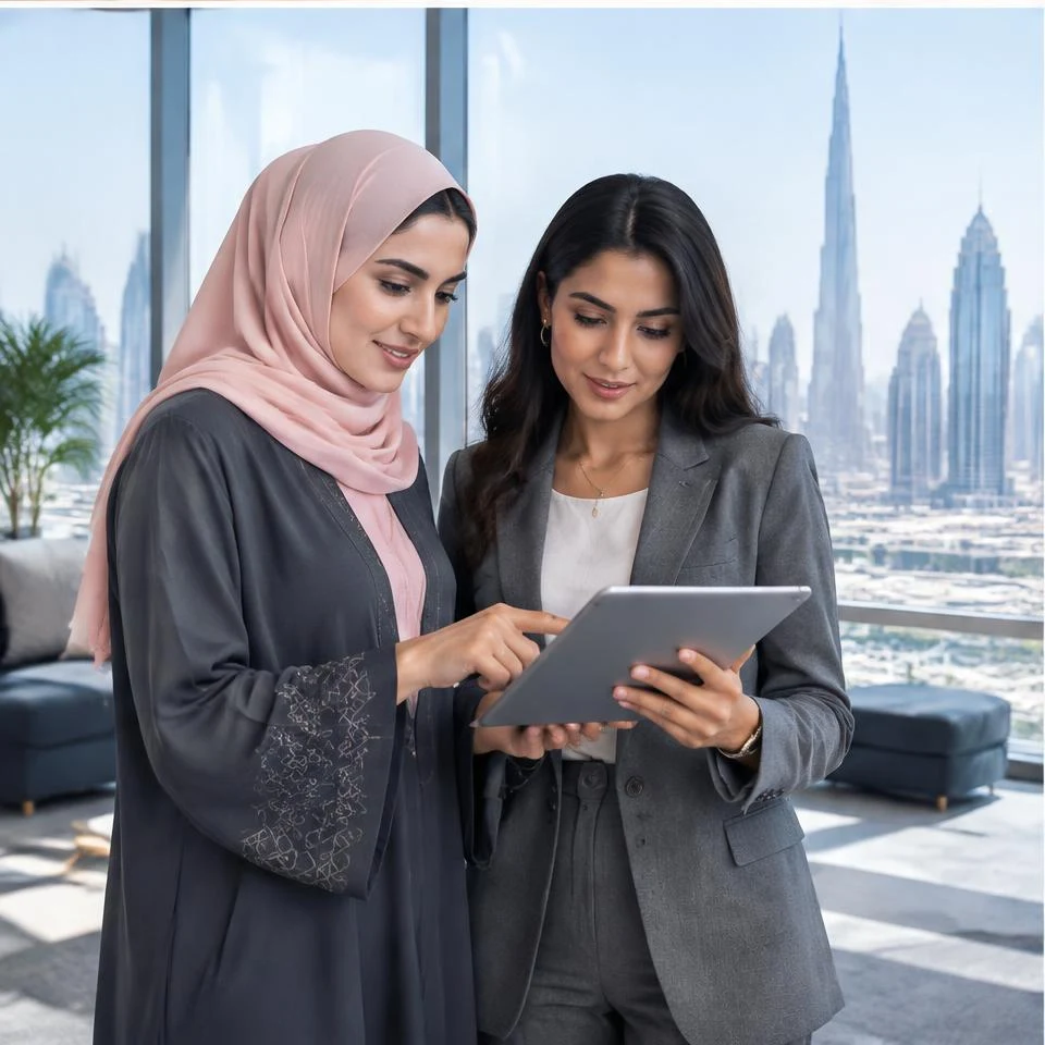 United Arab Emirates: women working — Business Collaboration